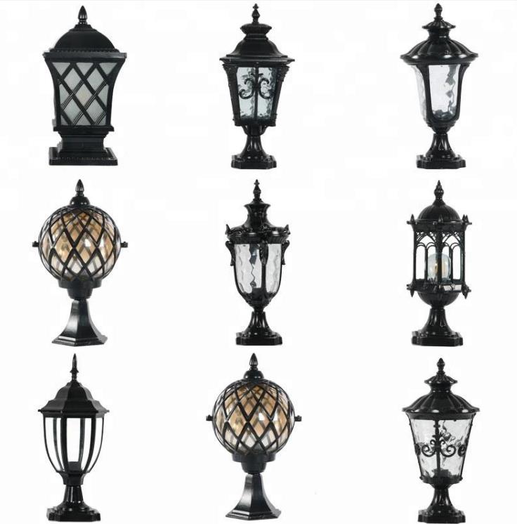 Bollard Light Garden Pedestal Classical Outdoor Lanterna Pillar Light For Gate Application